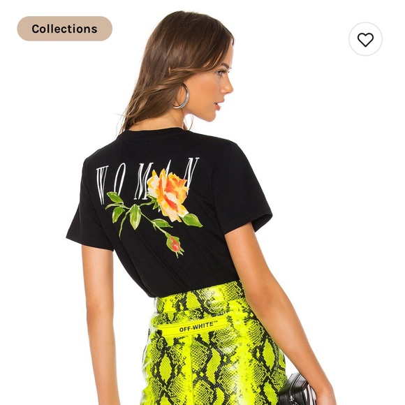 OFF-WHITE “Flowers Women’s Casual Tee” Size Small - Picture 8 of 11